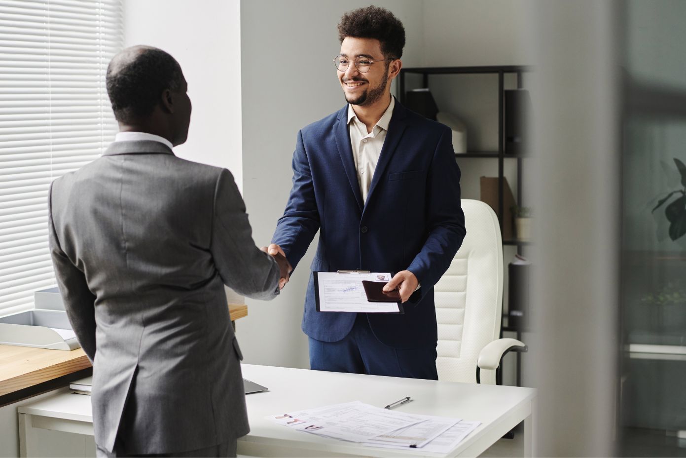 Corporate professionals consulting Lex Visas experts for efficient business visa solutions and global mobility support.