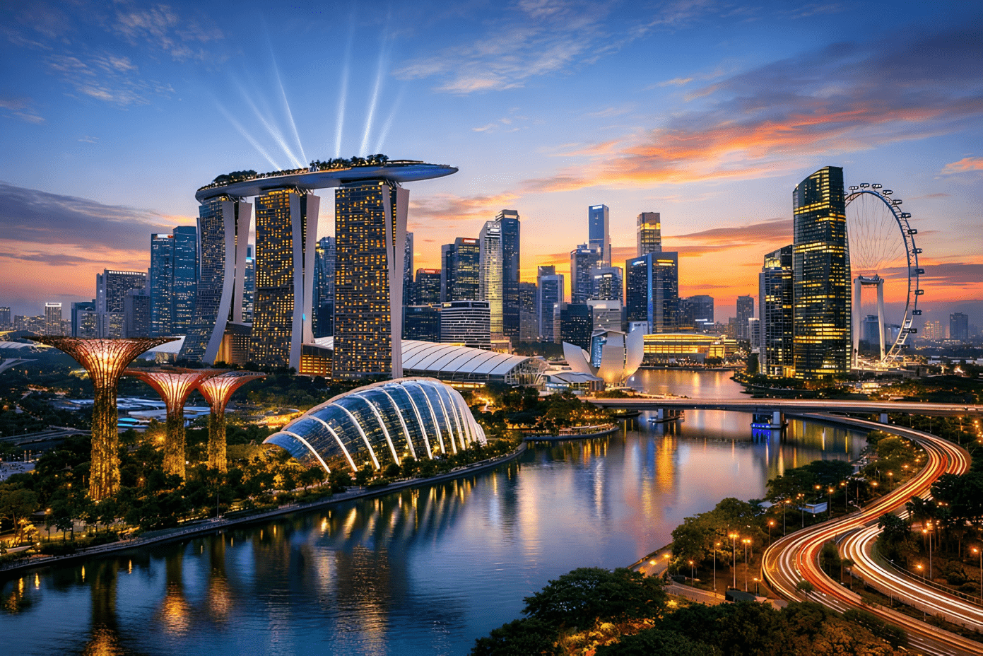 Singapore work visa for Indians showcasing Singapore skyline and job opportunities