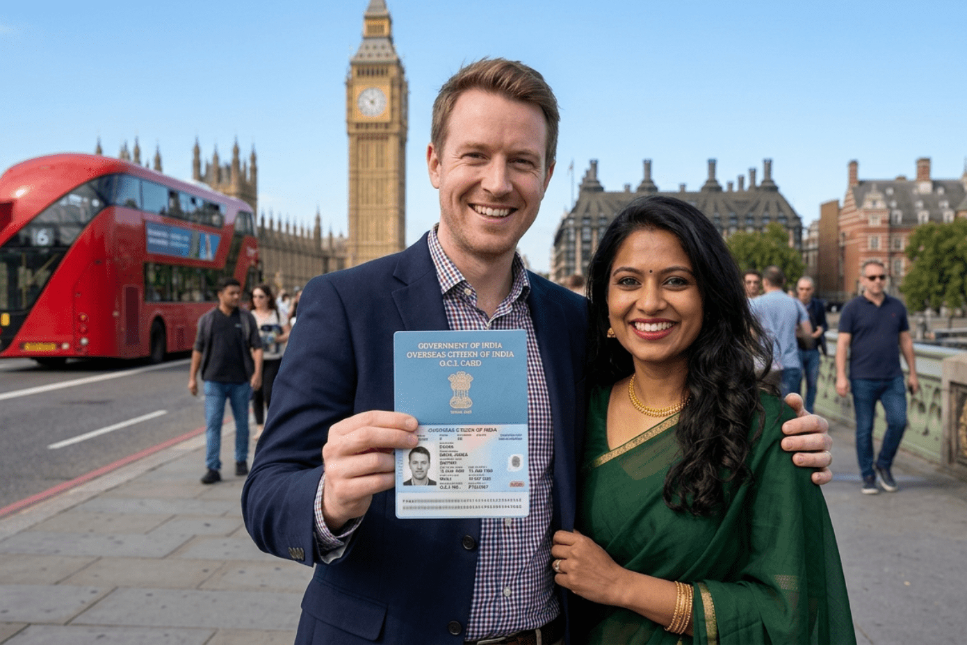 OCI application guide for Indians abroad showing passport, travel documents, and global connectivity to India