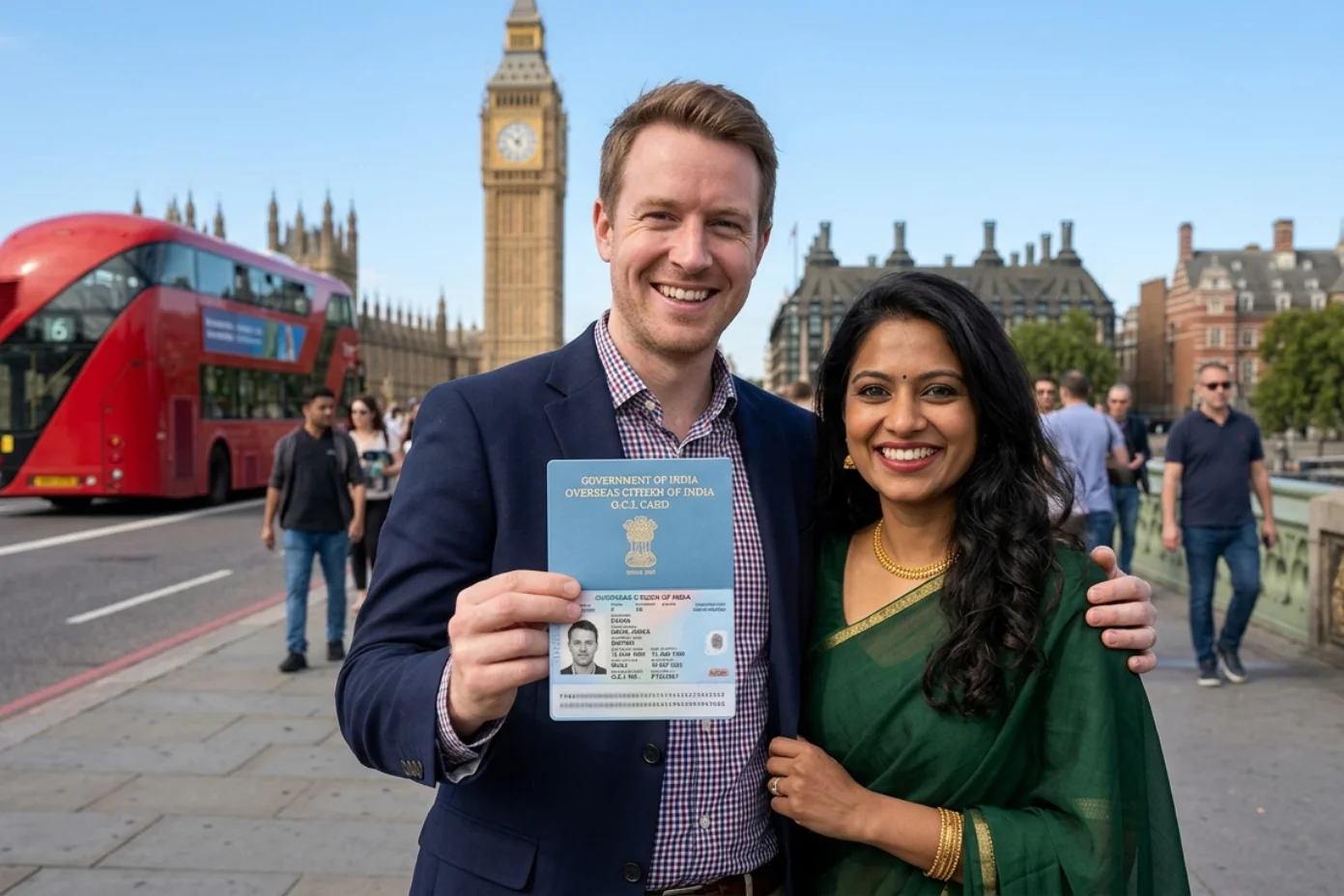 OCI application guide for Indians abroad showing passport, travel documents, and global connectivity to India